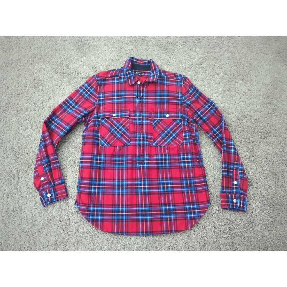 J. Crew Mercantile Button Down Shirt‎ Women's XS Western 1/2 Zip Plaid